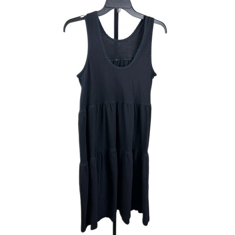 Everlane Anthropologie Black Tiered Sleeveless Tank Dress Women's Size Small